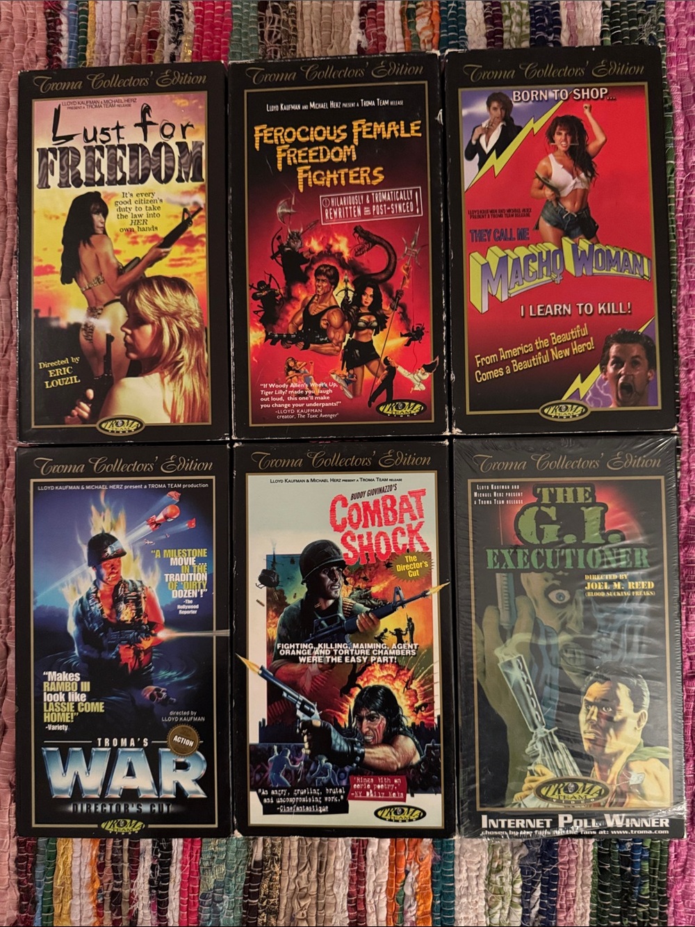 Troma Collection VHS 📼 lot of 6 films * Tested * Cult Action (rare) VHS movies
